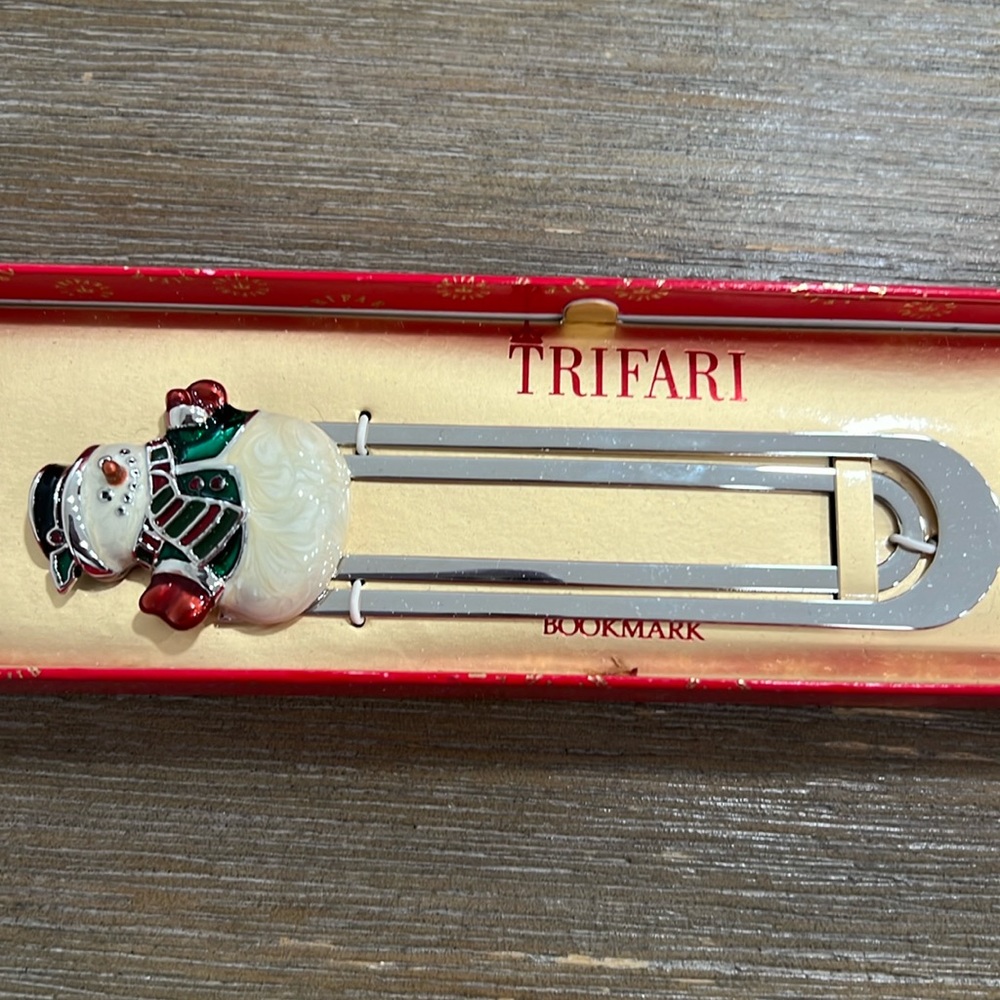 Trifari Snowman Bookmark